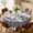 Denim Blue, variant on ICEANT 24 inch Round Tablecloth, Linen Woven Waterproof Table Cover, Solid Textured Linen Spill-Proof Table Cloth, Wrinkle Free Party Tablecloth For Outdoor Indoor, Khaki