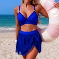thumbnail image 3 of HAIJIE Beach Coverups Women Bathing Suit Swimwear Built In Bra Plus Size Control Tank Tops Swimsuit Bikini Swimsuits Cover Ups Summer Dress for Women Wife Tops with Boyshorts (Blue,XL), 3 of 5