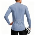 thumbnail image 3 of Long Sleeve Shirts for Men Quick Dry Tech Stretch Lightweight T-Shirt Zipper Sun Protection Athletic Shirts for Hiking,Light Blue,L, 3 of 6