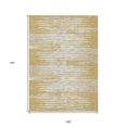 thumbnail image 3 of 9' X 12' Gold Gray And Beige Striped Washable Indoor Outdoor Area Rug, 3 of 5