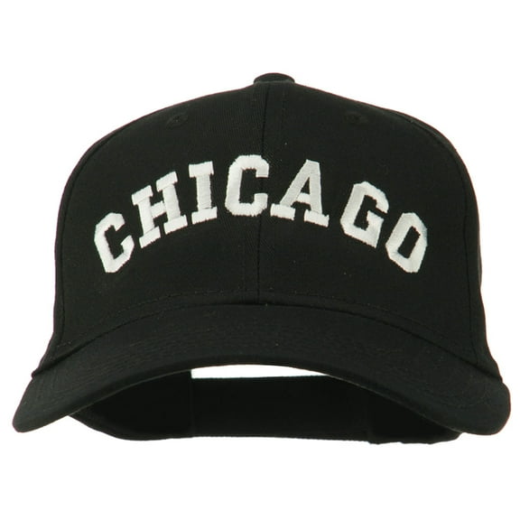 Chicago Illinois State Embroidered Cotton Cap - Black OSFM