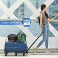 thumbnail image 7 of 500lbs Folding Hand Truck, Heavy Duty Dolly, Portable 6 Wheels Collapsible Luggage Cart with 2 Elastic Ropes for Moving, Travel, Shopping, House Office Use,Black, 7 of 7