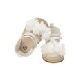 thumbnail image 4 of Gureui Toddler Infant Baby Girls Sandals, Casual Flower Patchwork Bandage Soft Sole Non-Slip Princess Flat Shoes, 4 of 7