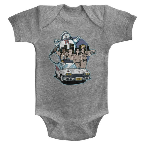 Real Ghostbusters Bustin' Buddies Gray Infant Baby Romper