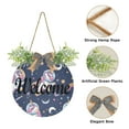 thumbnail image 2 of Unicorns Astronaut Planets Welcome Sign for Front Door Wreath Door Sign for Farmhouse Porch Decoration Indoor Outdoor, 2 of 7