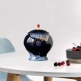 thumbnail image 3 of Tarro de cerámica, bote de té con tapa para condimentos sueltos, multifunción tradicional Azul, 3 of 5