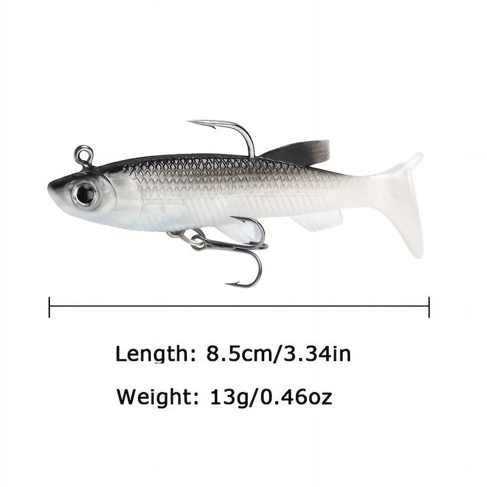 5pc Soft Fishing Lure: Lead-Coated Bionic Soft Bait for Fresh & Saltwater Fishing!