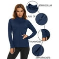 thumbnail image 5 of TACVASEN Women's UPF50+ Sun Protection Shirts Long Sleeve Quick Outdoor Navy 2XL, 5 of 7