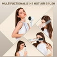 thumbnail image 5 of 5-in-1 Blow Dryer Brush and Hair Styler Set, Hot Air Brush with 5 Interchangeable Attachments for Curling, Straightening, Drying and Volumizing, Negative Ion Technology,white, 5 of 18