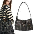 thumbnail image 6 of BLEEUS Women Bag Women Y2k Shoulder Bag Gothic Handbag Locomotive Leather Hobo Bag Shopping Purse Shoulder Bag, 6 of 10