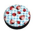 thumbnail image 3 of Easygdp Flowers and Lady Bugs Automobile Tire Dust Cover, 14-17in Spare Tire Cover Universal Fit for Trailer, Car, Truck, SUV, Jeep - 15 inch, 3 of 9