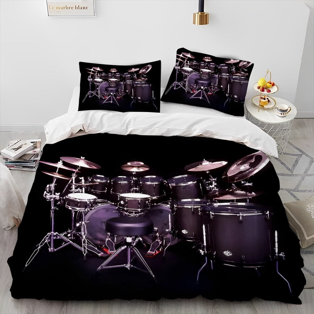 3D Drum Kit Music Instruments Comforter Bedding Set Duvet Cover Bed Set