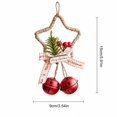thumbnail image 3 of Christmas Door Decorations with Rustic Jute Frame, Greenery, and Classic Bow, Vintage Christmas Wall Decor Featuring A Festive Christmas Tree Star Silhouette for Christmas Home, 3 of 4