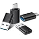 thumbnail image 2 of Temdan Adaptador USB a USB C, Paquete de 4, 【2 * Convertidor de Cargador Tipo C Hembra a Macho】 y 【2 * USB C Macho a USB Hembra】 para Apple Watch Ultra 8 9, iPhone 15 Pro Max 14 13 12, AirPods, OTG Ad, 2 of 4