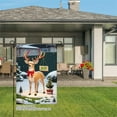 thumbnail image 3 of JOOCAR Christmas Deer with Joy Sign Garden Flag for Winter Christmas Home Outdoor Garden Yard Door Decor 12x18 inch, 3 of 5