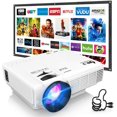 thumbnail image 1 of DR. J Professional HI-04 Mini Video Projector, 100" Projector Screen Included &1080P Supported,, 1 of 5