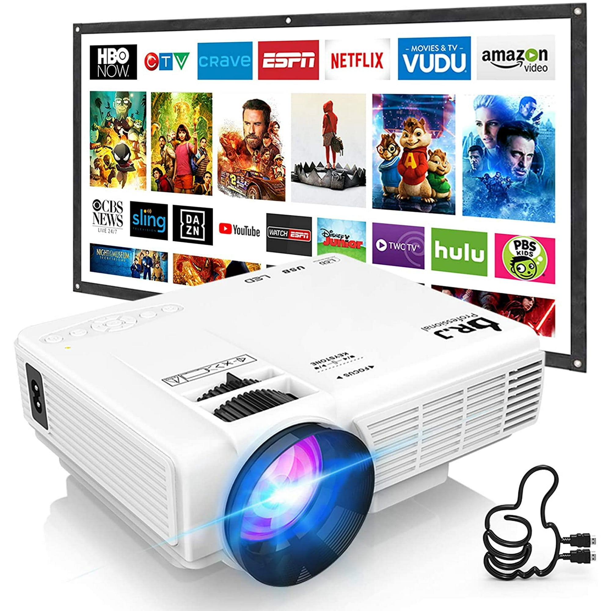 DR. J Professional HI-04 Mini Video Projector, 100
