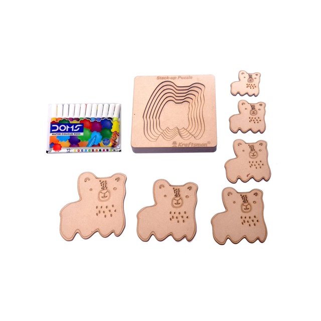 Kraftsman Stack up Puzzles/Layered Puzzle Dog Shape (6 Pcs)