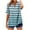 Blue, variant on Sexlip Womens Swimsuit Set Horizontal Stripe Cover Up Design Half Button V Neck Short Sleeve Loose Silhouette Lightweight Fabric for Beach Vacations Purple XXL