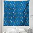 thumbnail image 1 of Outer Space Tapestry, Alien Planets Shooting Stars Saturn and Crescent Moon Universe Themed Cartoon, Fabric Wall Hanging Decor for Bedroom Living Room Dorm, 5 Sizes, Multicolor, by Ambesonne, 1 of 1