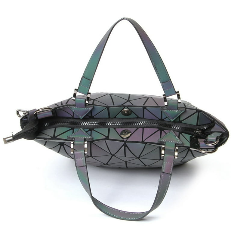  Women Holographic Wallet Geometric Luminous Wallets Lumikay  Purse Long Wallet Flash Cross Body Bag NO.3 : Clothing, Shoes & Jewelry
