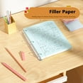 thumbnail image 3 of Loose Leaf Paper 100 Sheets Colored Filler Paper 8 * 10.5 College Ruled Paper 3-Hole Punched Paper for 3-Ring Binders Notebook Lined 8" x 10.5", 3 of 14