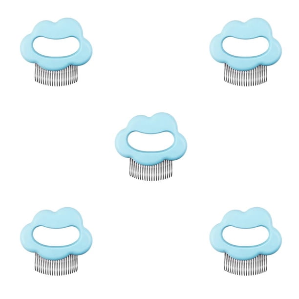Methold Suministros para mascotas, peine para gatos, cepillo para el pelo en forma de concha, mango bonito, alquiler de baño, accesorios de aseo, azul Wolkenmasse 5piezas Methold CBP221989
