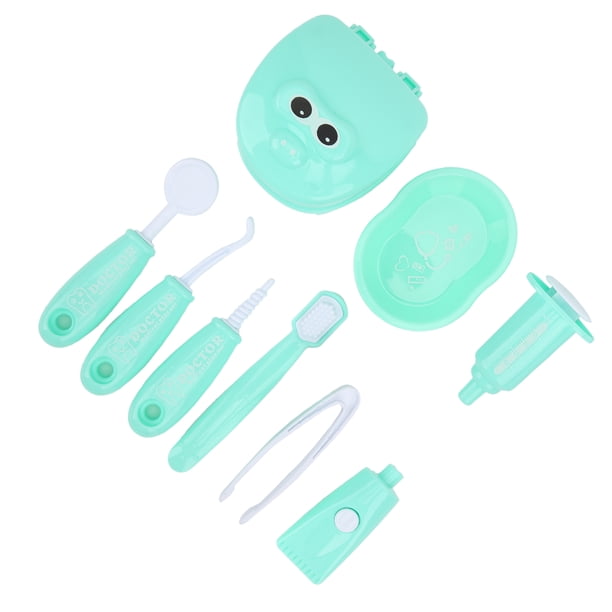 Herramientas de dentista para nios Juego de imaginación Suministros de dentista Suministros de juegoHerramientas de dentista para nios, 9pcs / set Play House Dentista Juguete Dentista Suministros para LHCER No