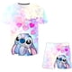 thumbnail image 2 of Nuevo conjunto de ropa de punto para niñas, camisetas de manga corta de verano + Pantalones cortos, ropa de 2 uds, trajes Stich, ropa Unisex para niñas Suit7T Gao Jinjia LED, 2 of 2