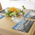 thumbnail image 4 of Ambesonne China Place Mats Set of 4, Shangai Airport Plane, Standard Size, White and Sky Blue, 4 of 6