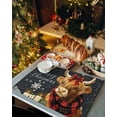 thumbnail image 2 of Snowflake Highland Cow Placemats Set of 4 Candle Pine Tree Merry Christmas Heat Insulation Washable Place Mats, Rustic Non-Slip Table Mats for Dining Table Party Kitchen Decor,13x19 Inch, 2 of 4