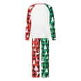 thumbnail image 5 of Qiylii Christmas Family Pajamas Matching Set Parent-child Christmas Tree Letter Print Contrast Color Long Sleeve Tops and Plaid Pants Sleepwear for Women Men Kids Baby Holiday Outfits, 5 of 8