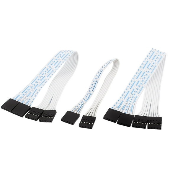 Unique Bargains 5Pcs 2.54mm Pitch 5 Pin 5 Wire 24AWG Female IDC flat cable 20cm