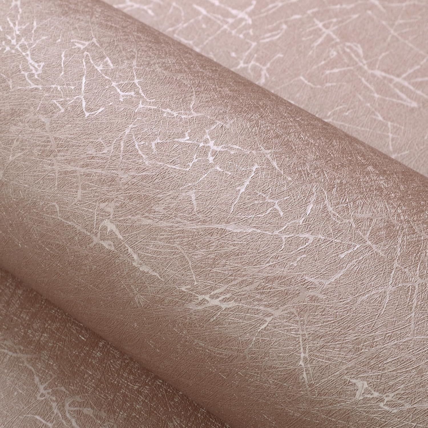 Pink Silk Peel and Stick Wallpaper Textured Contact Paper Self Adhesive Removable Thicken Wall Paper for Bedroom Walls Cabinet Decoration Vinyl Rolls 17.3"X118"