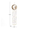 thumbnail image 3 of DecMode 37" Brass Metal Handmade Sun and Moon Windchime with Glass Beads and Bells, 3 of 9