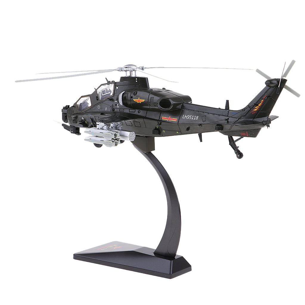 1/32 Scale Friction Powered CAIC Z-10 Die-Cast Helicopter Toy with Pull Back 