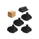 thumbnail image 1 of 5 Pzs Protector De Calzado Para Moto Tenis Cubre Fundas Bota Belug Negro, 1 of 5