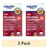 (2 pack) Equate Mini Nicotine Lozenge 4 mg, Cherry Ice Flavor, 108 Count