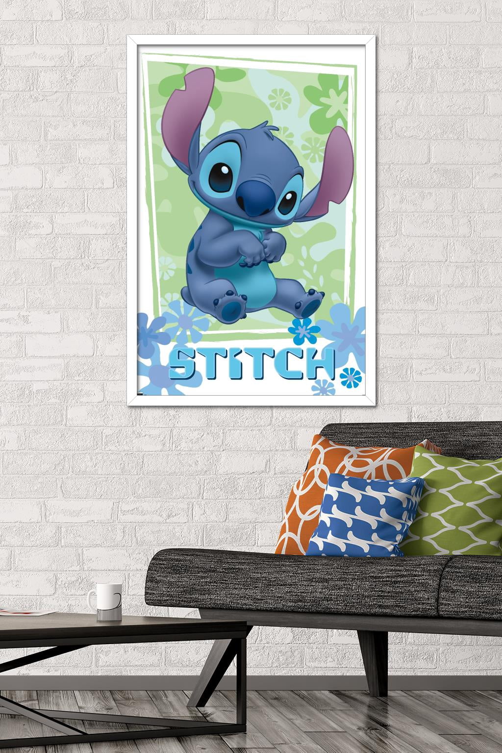 Disney Lilo and Stitch - Flowers Wall Poster, 22.375" x 34", Framed