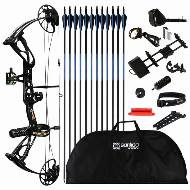 Sanlida Archery Dragon X8 Hunting Compound Bow and Arrows Kit for