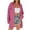 Z2-Hot Pink-fall sweatshirts for women, variant on Frostluinai Womens Oversized Button Down Shirts Long Sleeve Lapel Collar Waffle T Shirts Solid Casual Loose Fall Cardigans with Pockets