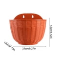 thumbnail image 3 of Amzcrzy Wall Mounted Plastics Basin Rattan-Textured Semi-Circular Wall-Mounted Plastic Flower Pot Home Decor Flower Pot Home Decor Home Decor Room Decor, 3 of 6