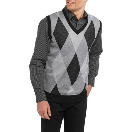 Men's Argyle Jacquard Sweater Vest - Walmart.com
