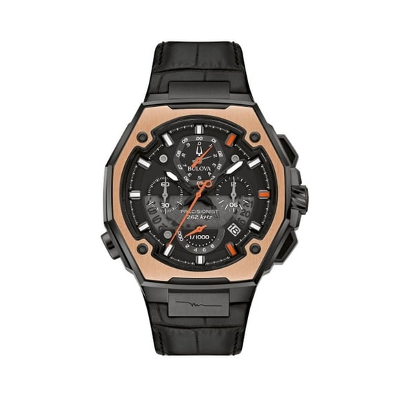 Bulova 98B402 Men's Hack Quartz Black Dial Watch