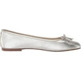 thumbnail image 6 of Sam Edelman Felicia Luxe Soft Silver Slip On Round Toe Flexible Wide Ballet Flat (Soft Silver, 7), 6 of 6