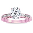 thumbnail image 3 of Star K � Oval 8x6 Genuine White Topaz Channel Set Engagement Promise Ring, 3 of 9