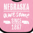 thumbnail image 4 of Inktastic Nebraska Awesome Since 1867 Boys or Girls Baby Bib, 4 of 4