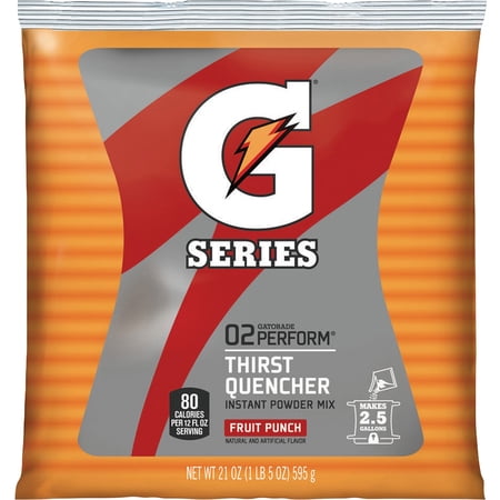 Gatorade Foods Powdered Mix Pouches - Powder - 1.31 Lb - 2.50 Gal Maximum Yield - 32 / Carton