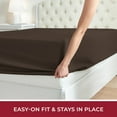thumbnail image 4 of Mellanni Fitted Sheet with up to 16" Deep Pocket, Soft Microfiber, 1 Piece Twin XL, Brown, 4 of 7