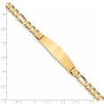 thumbnail image 2 of Beautiful 14k Figaro Soft Diamond Shape ID Bracelet, 2 of 2